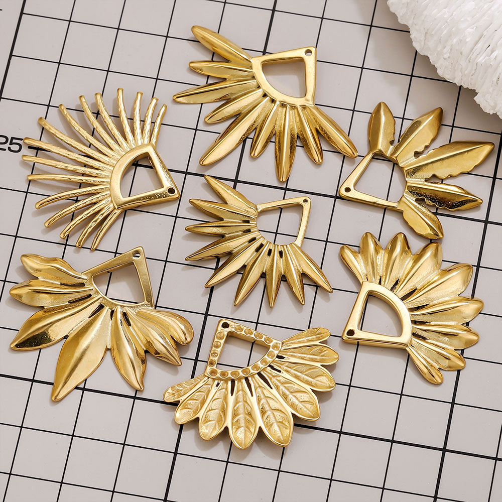 2pcs Stainless Steel Fan Shape - đánh giá và giá Ethnic Fashion Accessories