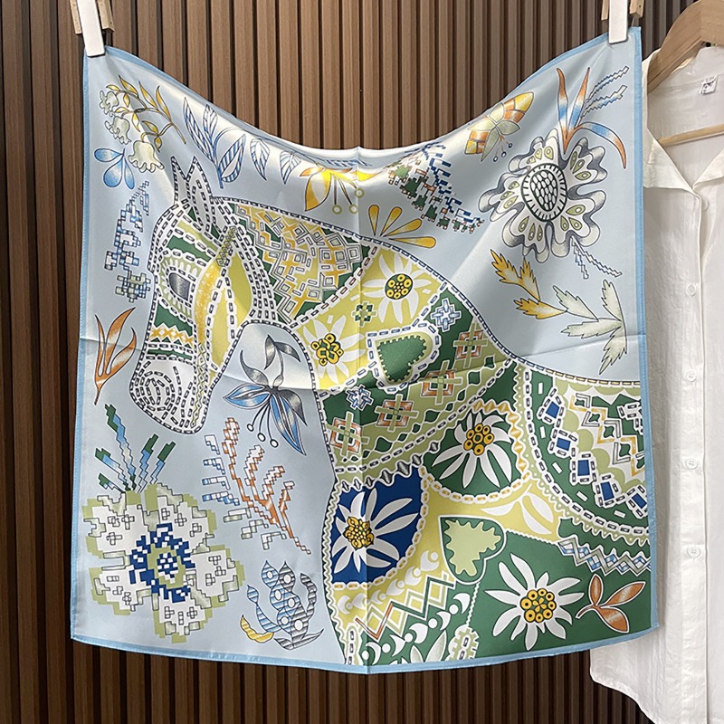 Green Boho Horse Square Scarf  - đánh giá và giá Ethnic Fashion Accessories