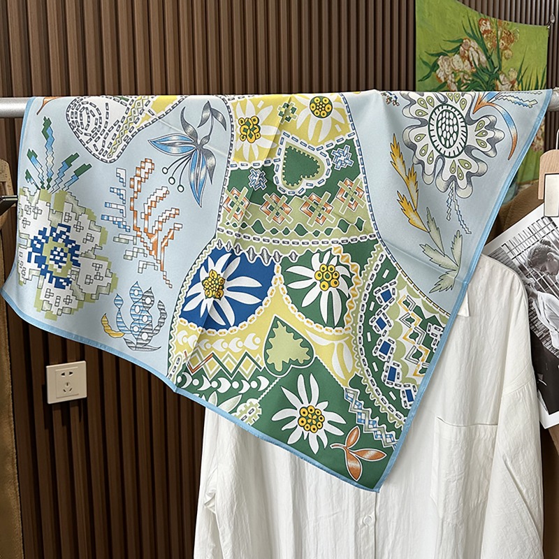 Green Boho Horse Square Scarf  - đánh giá và giá Ethnic Fashion Accessories
