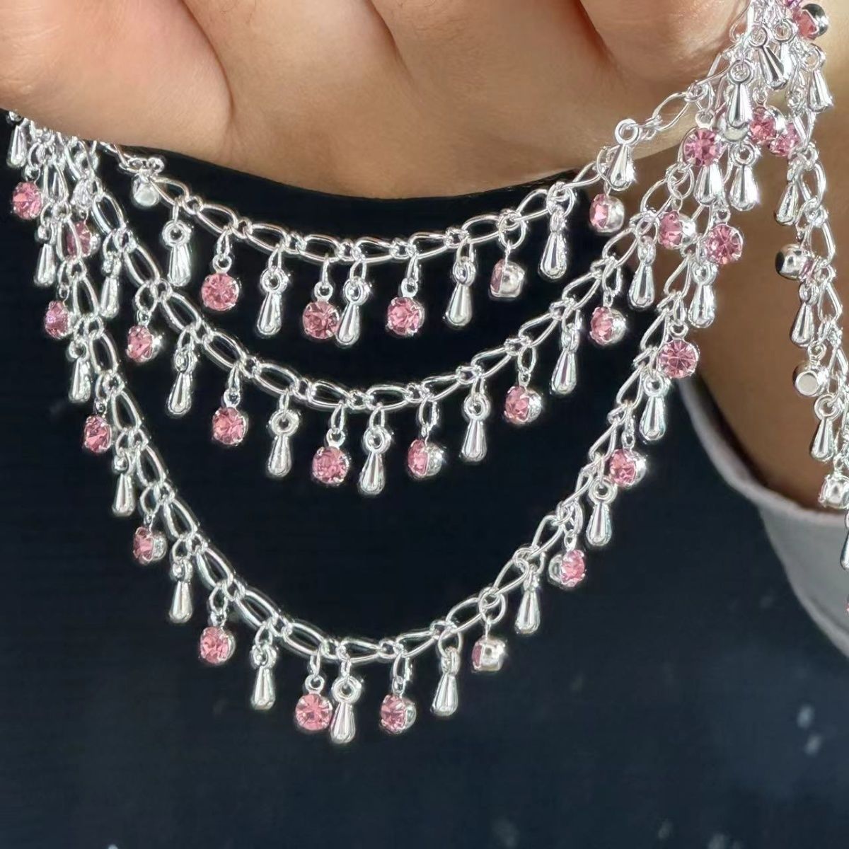 Exquisite Rhinestone Teardrop  - đánh giá và giá Ethnic Fashion Accessories