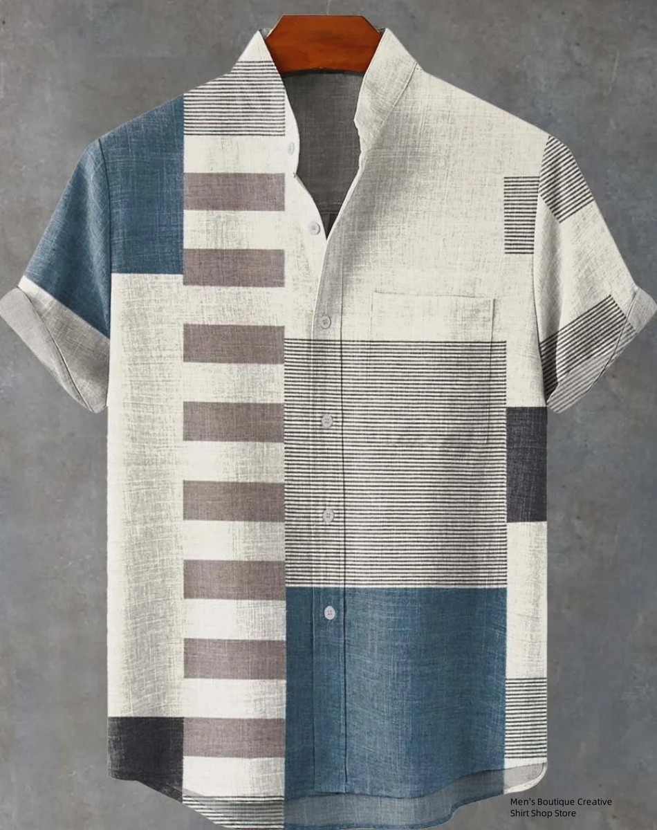 New Linen Men's 3D Ethnic Patt - đánh giá và giá Ethnic Fast Fashion