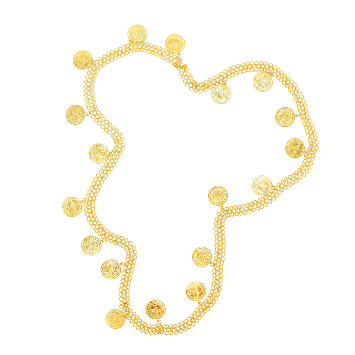 Gold Plated Simple Large Coins - đánh giá và giá Ethnic Fashion Accessories