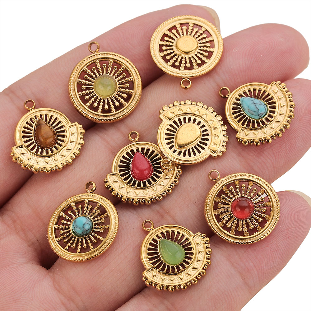 4pcs Stainless Steel Flower Fa - đánh giá và giá Ethnic Fashion Accessories
